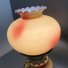 Load image into Gallery viewer, Electric GWTW Parlor Lamp, Painted Floral Scene (~24x14x14)