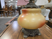 Load image into Gallery viewer, Electric GWTW Parlor Lamp, Painted Floral Scene (~24x14x14)