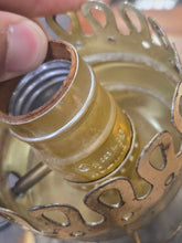 Load image into Gallery viewer, Electric GWTW Parlor Lamp, Painted Floral Scene (~24x14x14)