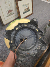 Load image into Gallery viewer, Electric GWTW Parlor Lamp, Painted Floral Scene (~24x14x14)