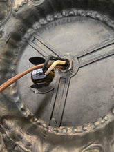 Load image into Gallery viewer, Electric GWTW Parlor Lamp, Painted Floral Scene (~24x14x14)