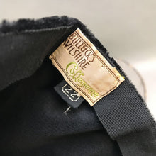 Load image into Gallery viewer, Vintage Bullocks Wilshire Black Velvet Hat (sz 22) w/ Box (6x10x10)