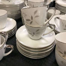 Load image into Gallery viewer, Mikasa 'Carla' China Set; White w/ Gray Roses - 75pc