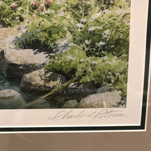 Load image into Gallery viewer, Charles Peterson Signed & Framed Print, "Picnic", Countryside Sunlit Park w/ Figures From the Past (~26x42)