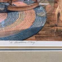 Load image into Gallery viewer, Charles Peterson Signed & Framed Print, "Bedtime Story", Rocking Chair in House w/ Figures From the Past Reading (37x31.5)