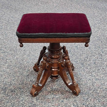 Load image into Gallery viewer, Antique Victorian Piano Stool (20x19x14)