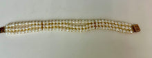 Load image into Gallery viewer, 14K Gold Pearl Triple Strand 7.5" Bracelet (18.9g)