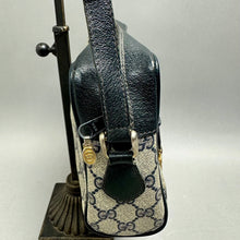 Load image into Gallery viewer, Vintage Gucci Ophidia 1980s Navy Monogram Canvas Crossbody Bag Purse (7x9x3")
