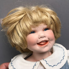 Load image into Gallery viewer, Victoria Rosewood Blonde Porcelain/Cloth Girl Doll (~16")