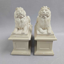 Load image into Gallery viewer, New York Public Library Alva Museum Replica Reclining Lion Bookends (7x3x6.5) (As-Is)