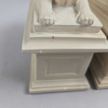 Load image into Gallery viewer, New York Public Library Alva Museum Replica Reclining Lion Bookends (7x3x6.5) (As-Is)
