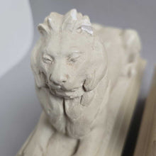 Load image into Gallery viewer, New York Public Library Alva Museum Replica Reclining Lion Bookends (7x3x6.5) (As-Is)