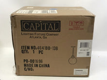 Load image into Gallery viewer, Capital Lighting Globe Pendant Light Fixture; Burnished Bronze w/ Clear Glass Globe #4641BB-136
