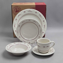 Load image into Gallery viewer, Longaberger Pottery Woven Traditions Red 5-Piece Place Setting (~5.5x10.5x11) (4 Available)

