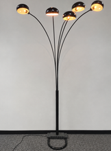 Load image into Gallery viewer, Black 5-Light Arc Adjustable Metal Floor Lamp (82")

