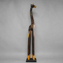 Load image into Gallery viewer, Wooden Giraffe (As-Is; Mosaic Neck Wear) (5')
