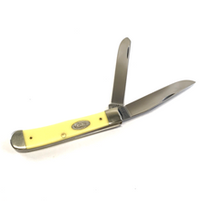Load image into Gallery viewer, Case XX #3254 Yellow-Handle 2-Blade Folding Trapper Pocket Knife 1989 NOS
