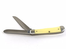 Load image into Gallery viewer, Case XX #3254 Yellow-Handle 2-Blade Folding Trapper Pocket Knife 1989 NOS
