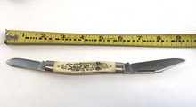 Load image into Gallery viewer, Vintage Snap On 60th Anniversary 3 Blade Pocket Knife + Case, Coin 1920-1980 NOS
