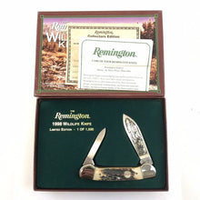 Load image into Gallery viewer, Remington 1998 Wildlife Series Limited Edition Knife 1 of 1500 Moose Box COA NOS
