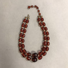 Load image into Gallery viewer, Amber Lucite 2 Strand Beaded Necklace
