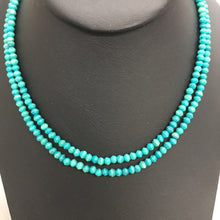 Load image into Gallery viewer, Turquoise Glass Bead 2 Strand Necklace
