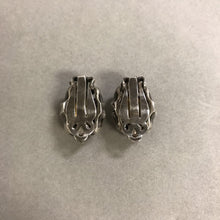 Load image into Gallery viewer, Sterling Marcasite Yellow Faceted Stone Clip Earrings
