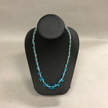 Load image into Gallery viewer, Blue Faceted Graduated Bead Necklace w/ 14/20 Gold Filled Clasp

