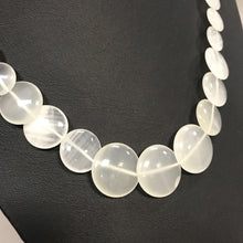Load image into Gallery viewer, Graduated Quartz Disc Bead Necklace w/ 14/20 Gold Filled Clasp
