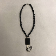 Load image into Gallery viewer, Onyx Chip Bead w/ Clear Seed Beads Necklace
