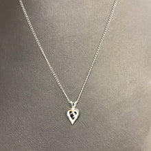 Load image into Gallery viewer, Sterling Heart w/ Sapphire Necklace
