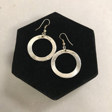 Load image into Gallery viewer, Sterling Etched Circle Earrings
