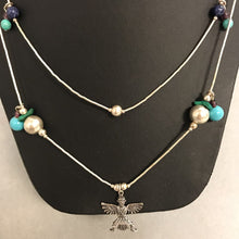 Load image into Gallery viewer, Carolyn Pollack Sterling Multi-Stone Satellite Charm Necklace
