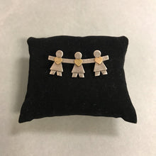 Load image into Gallery viewer, Sterling 3 Girls Pin Signed
