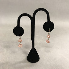 Load image into Gallery viewer, Silvertone Pink Iridescent Bead Necklace &amp; Earrings Set
