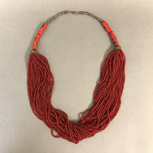 Load image into Gallery viewer, Vintage Red Seed &amp; Art Bead Statement Necklace
