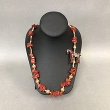 Load image into Gallery viewer, Vintage Stone Bead Porcelain Horse Necklace
