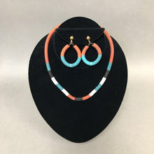 Load image into Gallery viewer, Vintage Heishi Bead Necklace &amp; Clip Earrings Set
