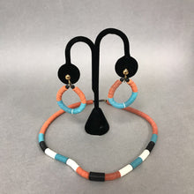 Load image into Gallery viewer, Vintage Heishi Bead Necklace &amp; Clip Earrings Set
