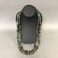Load image into Gallery viewer, Long Jasper &amp; Woven Textile Bead Necklace

