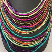 Load image into Gallery viewer, Layered Multicolor Seed Bead Wire Necklace
