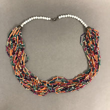 Load image into Gallery viewer, Layered Multicolor Wood Bugle Bead Necklace
