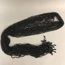Load image into Gallery viewer, Layered Black Seed Bead Tie Necklace
