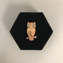 Load image into Gallery viewer, Handmade Copper Owl Pin
