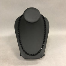 Load image into Gallery viewer, Vintage Black Faceted Bead Necklace
