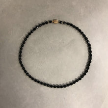 Load image into Gallery viewer, Vintage Black Faceted Bead Necklace
