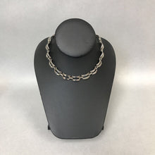 Load image into Gallery viewer, Silvertone Rectangle Link Necklace &amp; Bracelet Set

