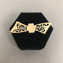 Load image into Gallery viewer, Vintage Hand Carved Bone Floral Pin
