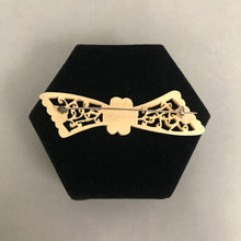 Load image into Gallery viewer, Vintage Hand Carved Bone Floral Pin
