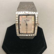 Load image into Gallery viewer, Skagen Denmark Ladies MOP Rhinestone Stainless Mesh Watch
